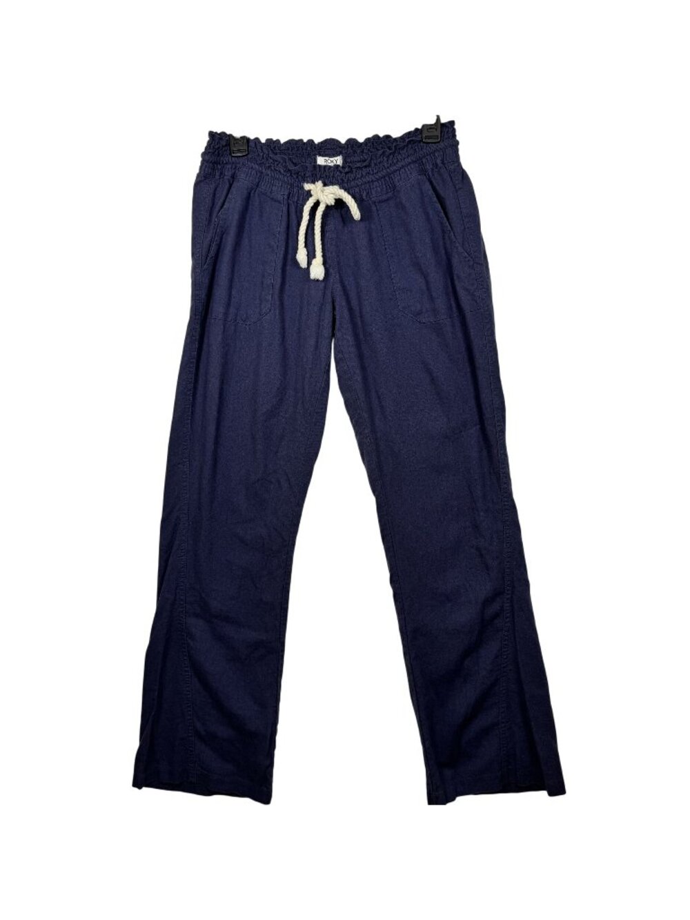 Roxy Oceanside Linen Blend Drawstring Beach Pants Casual Size M